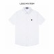 Louis Vuitton LV embroidered logo design, high-quality short sleeved shirt, full of luxury, pure cotton bamboo fiber fabric, unisex, couple's style