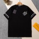 Louis Vuitton LV new cotton round neck short sleeved T-shirt, perfectly matched with embroidery on the chest, customized with top-quality pure cotton fabric