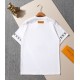 Louis Vuitton LV new cotton round neck short sleeved T-shirt, perfectly matched with embroidery on the chest, customized with top-quality pure cotton fabric