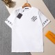 Louis Vuitton LV new cotton round neck short sleeved T-shirt, perfectly matched with embroidery on the chest, customized with top-quality pure cotton fabric