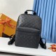 Louis Vuitton LV backpack, made of monogram shadow leather, paired with metal parts