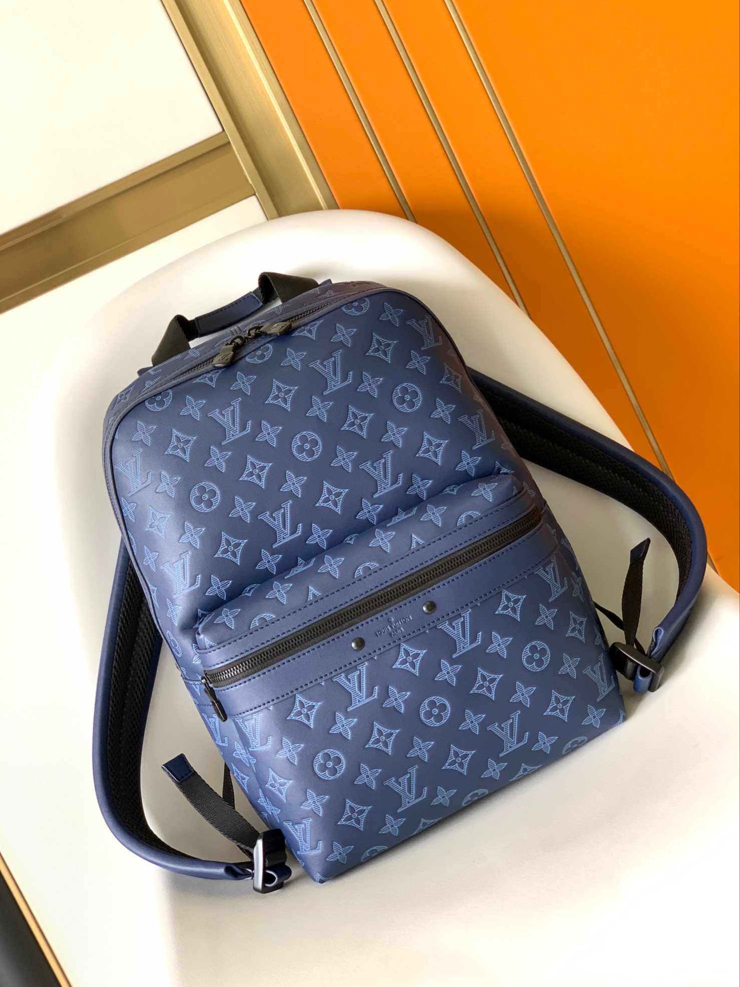 Louis Vuitton LV backpack, made of monogram shadow leather, paired with metal parts