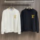 Louis Vuitton, LV's new embroidered cotton collar long sleeved sportswear, embroidered logo, custom back collar logo, very comfortable fabric, fully wrapped in packaging box