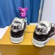 Louis Vuitton LV Trainer official website limited edition retro basketball series sports shoes，With counter packaging box