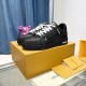 Louis Vuitton LV Trainer official website limited edition retro basketball series sports shoes，With counter packaging box