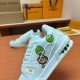 Louis Vuitton LV new cartoon pattern, limited edition retro basketball series sports shoes, with counter packaging box