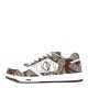 CHRISTIAN DIOR Smooth Calfskin Oblique Paisley Mens B27 Low Top Sneakers 43 Coffee White