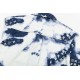 Louis Vuitton LV men's shirt in blue sky and white clouds color style