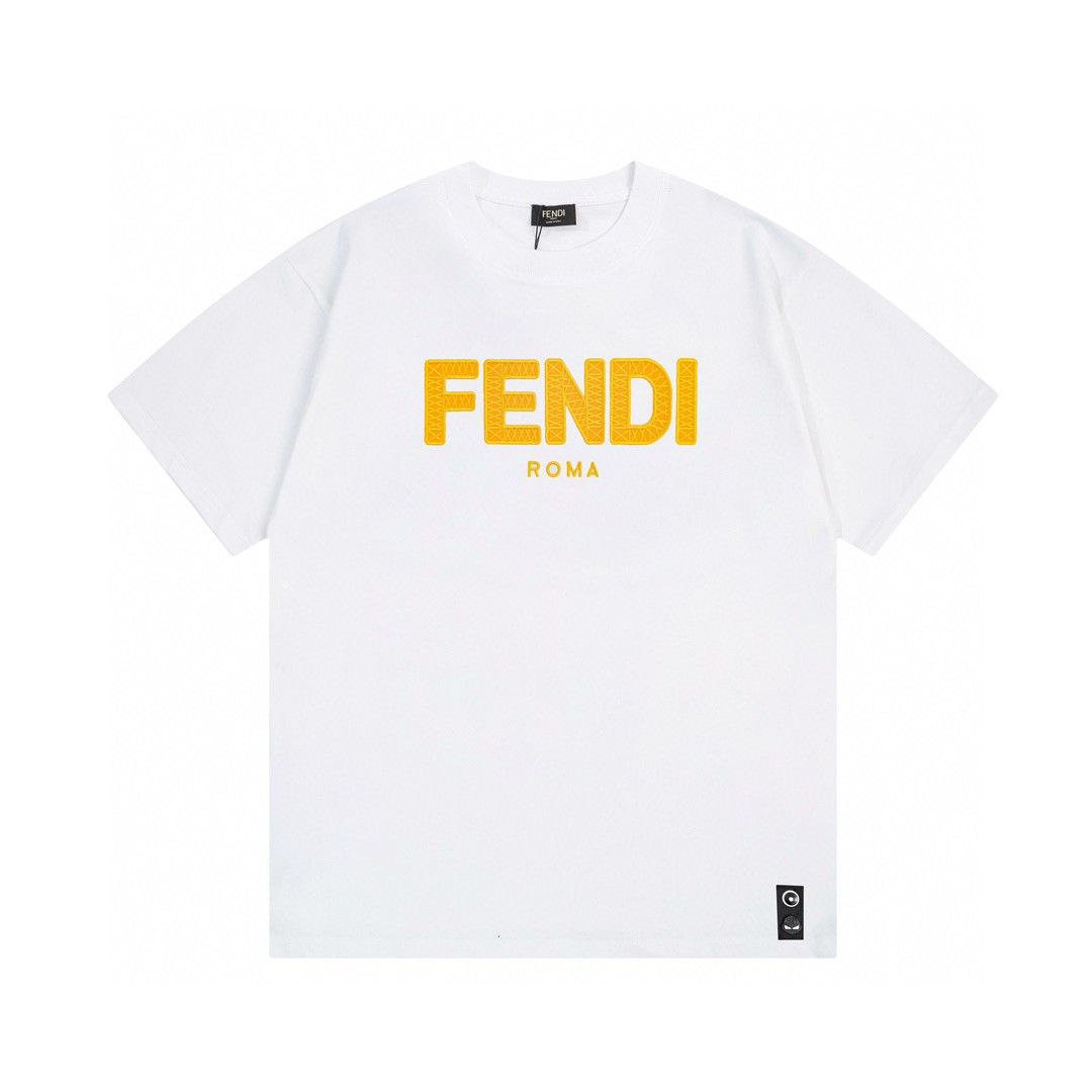 FENDI New High Quality Cotton Round Neck Men's Short sleeved T-shirt