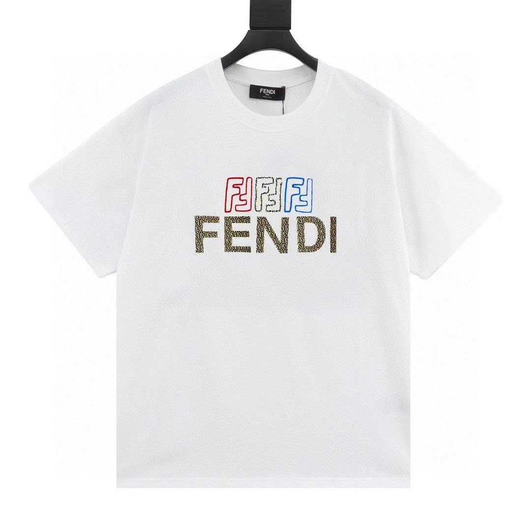 FENDI new original high-quality round neck men's short sleeved T-shirt