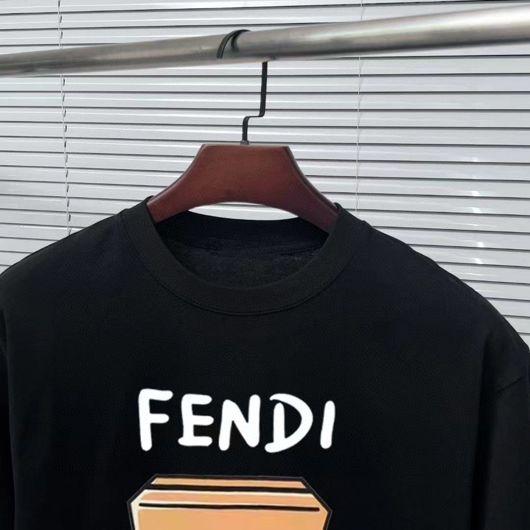 FENDI new original high-quality round neck men's short sleeved T-shirt