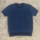 Fendi men's knitted short sleeved T-shirt, meticulously crafted with unique craftsmanship. Using the latest customized imported mulberry silk fabric, comfortable and breathable R180