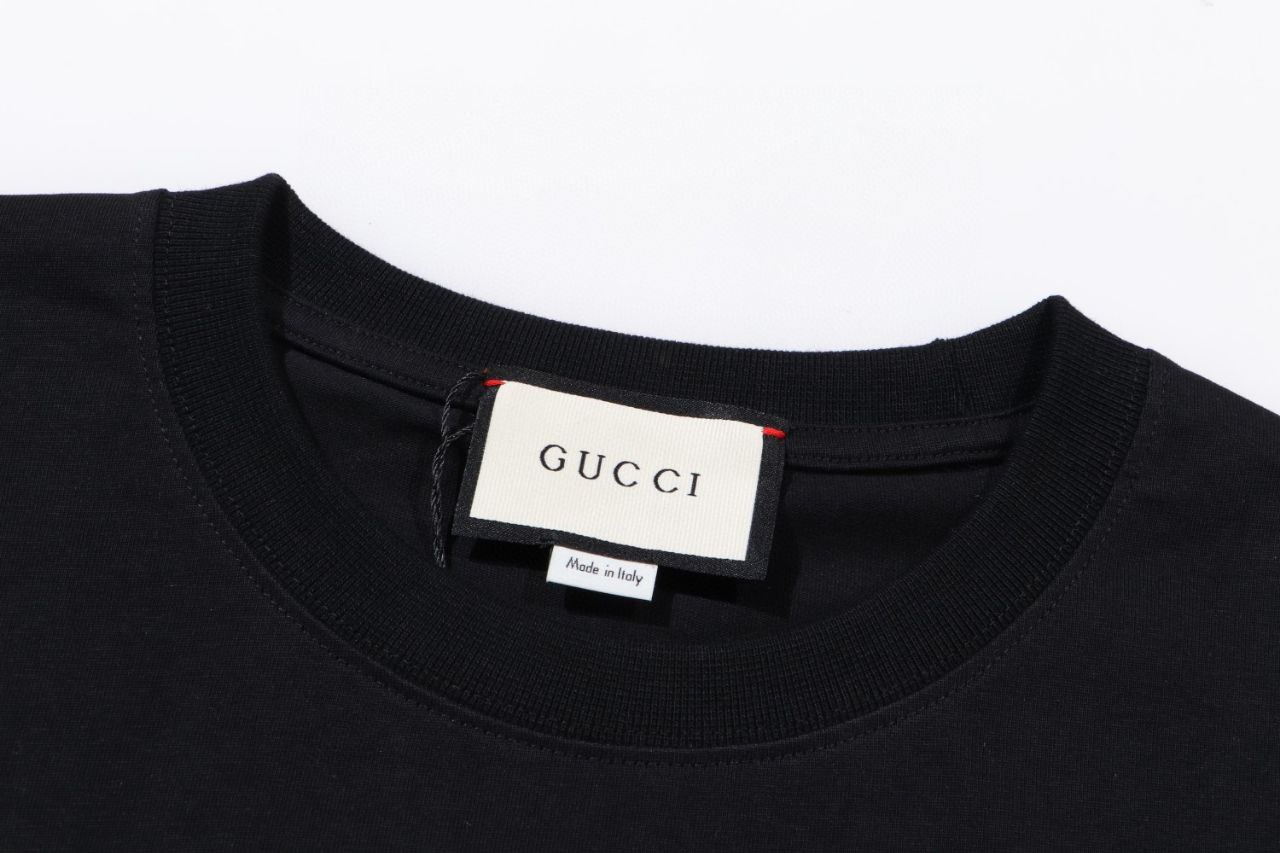 GUCCI new design trendy printed round neck short sleeved T-shirt, unisex, couple style