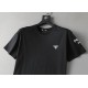 Prada Summer's new counter original series high-end elegant men's top casual business short sleeved round neck T-shirt