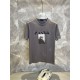 Prada Summer's new counter original series high-end elegant men's top casual business short sleeved round neck T-shirt