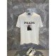 Prada Summer's new counter original series high-end elegant men's top casual business short sleeved round neck T-shirt