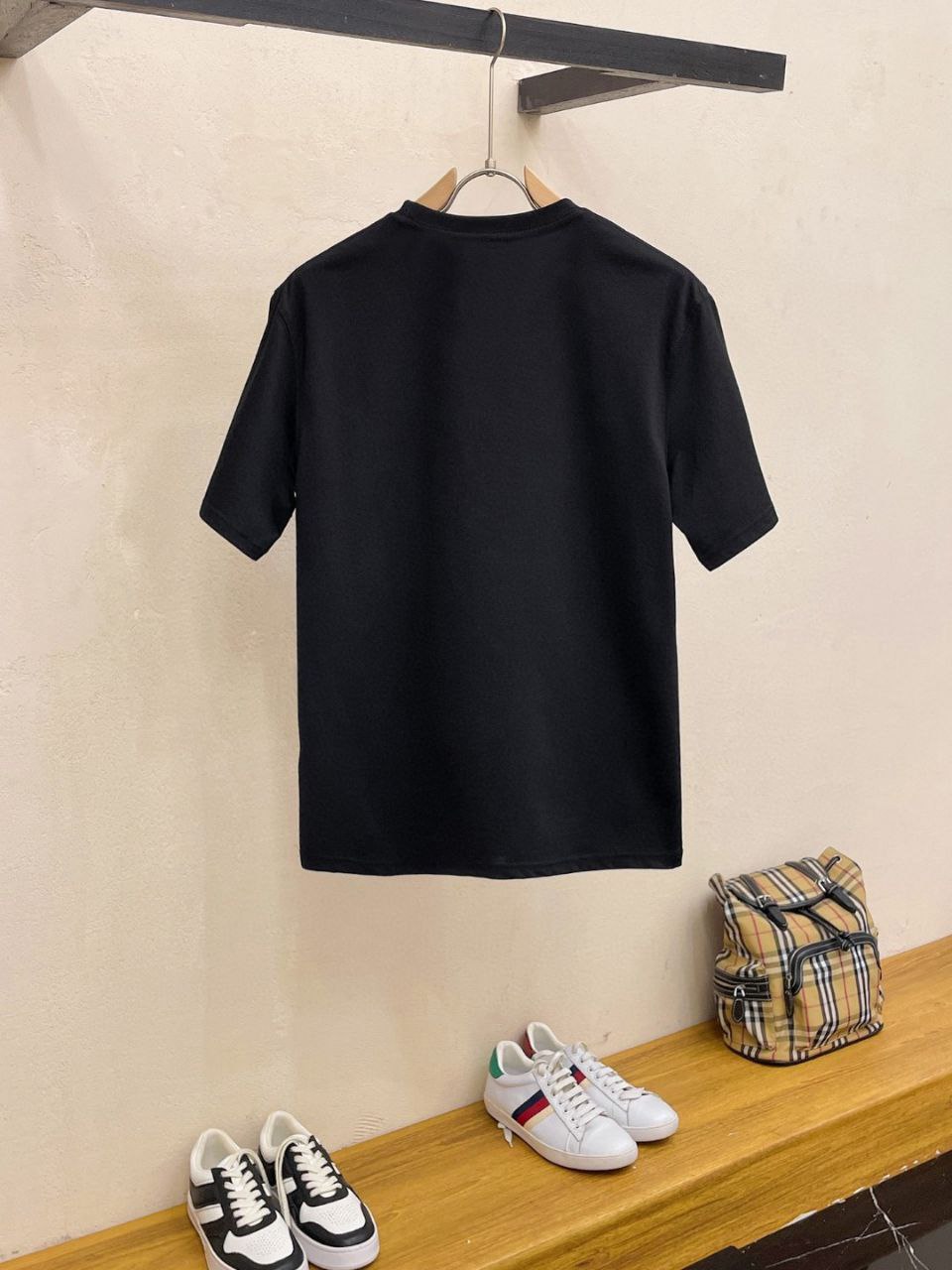 Prada Summer's new counter original series high-end elegant men's top casual business short sleeved round neck T-shirt