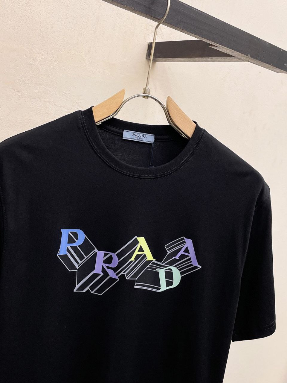 Prada Summer's new counter original series high-end elegant men's top casual business short sleeved round neck T-shirt