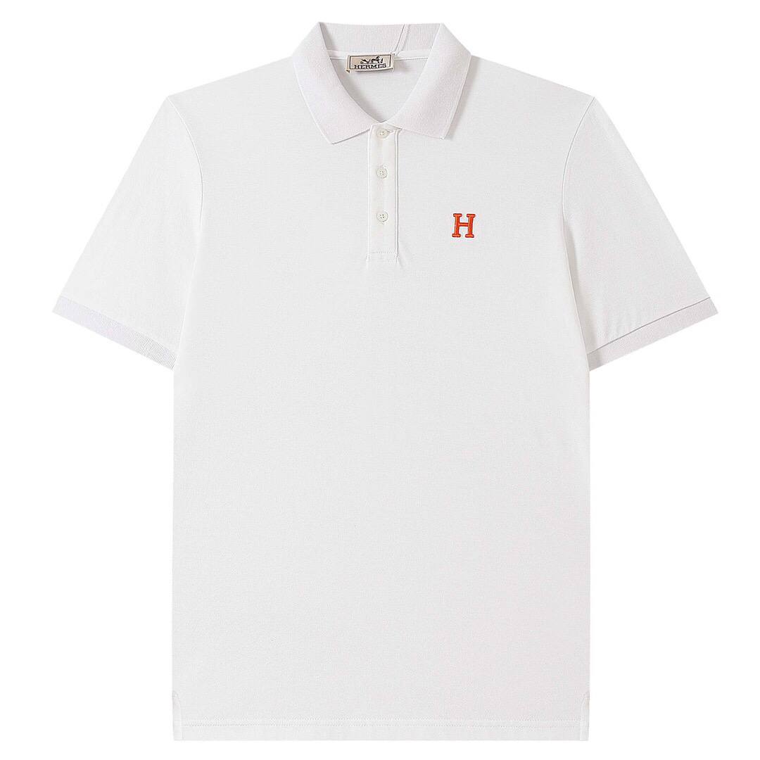 Herm è s Summer New Product Original Collection, High end Men's Polo Shirt, Fashionable Casual Business Short Sleeve, Original Embroidered Logo Design