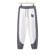 Dior men's sports casual pants, white classic embroidery style