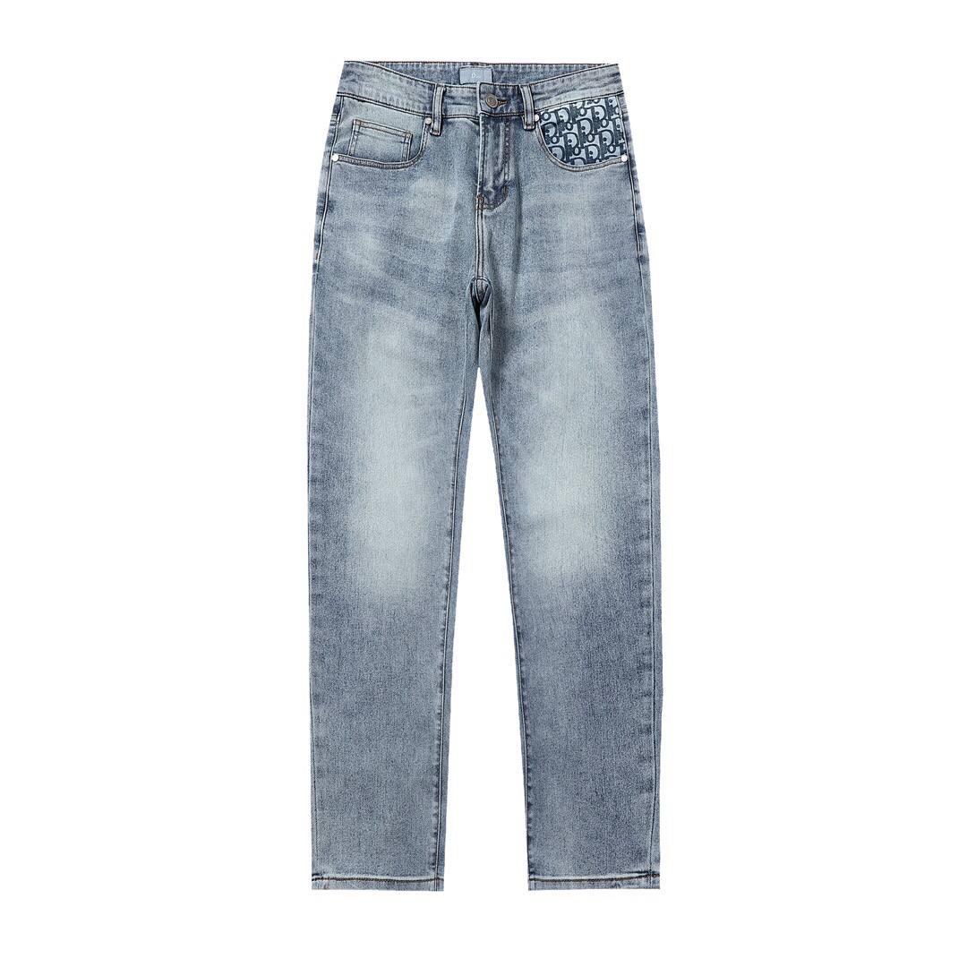 Dior Original Men's Casual Jeans, Light Blue Pants