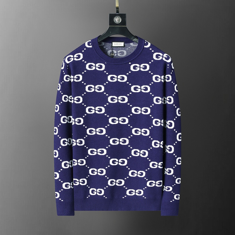 Gucci GG connected sweater, top-notch detail craftsmanship, comfortable fabric touch, synchronized on the official website, perfect color matching, ultra meticulous workmanship R160