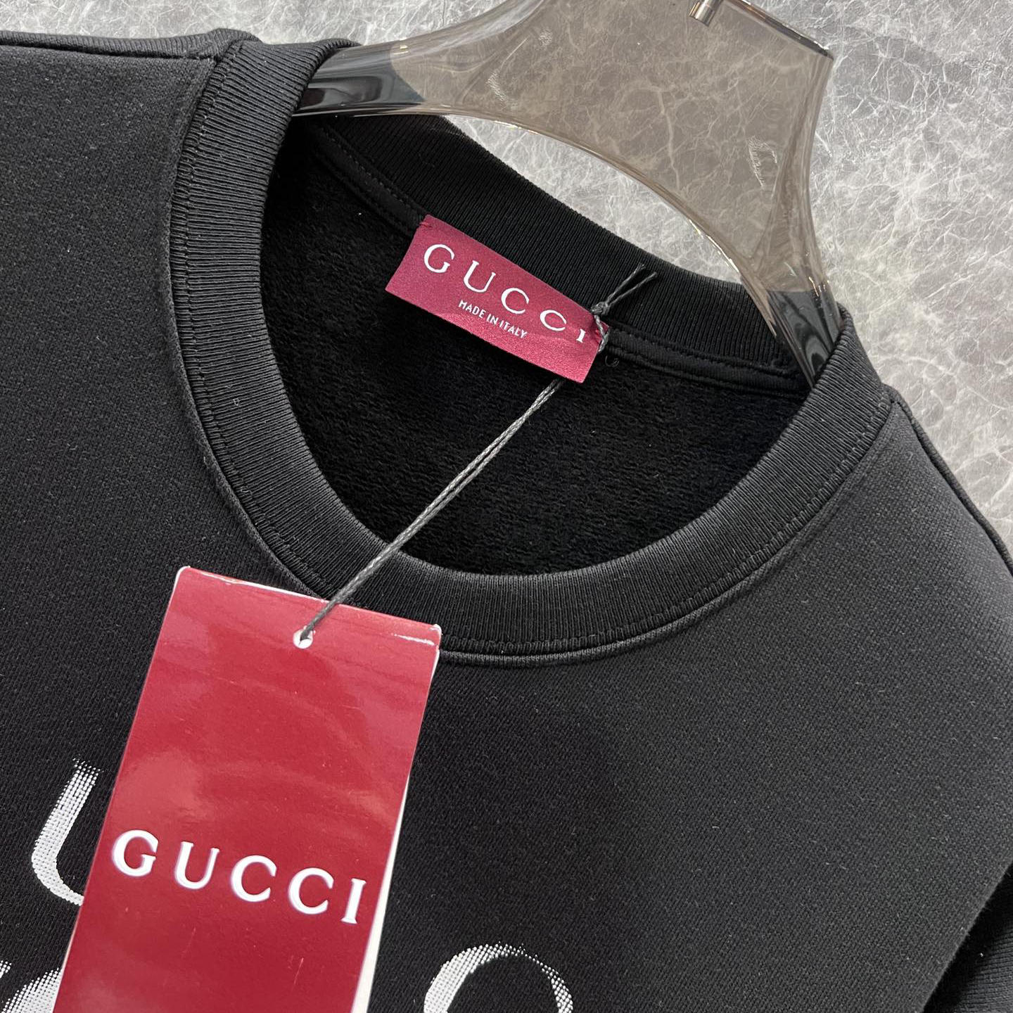 Gucci, new striped GG logo printed round neck sweatshirt, high-quality pure cotton sweatshirt fabric, soft and comfortable to the touch, super easy to wear, loose fit