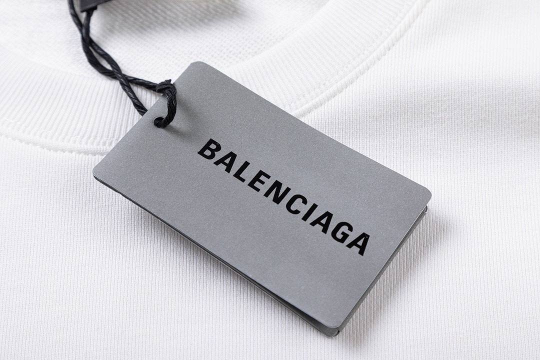 Balenciaga, hand-painted graffiti logo with artistic letters, round neck hoodie for both men and women, couple style