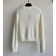 Prada's new sweater, a solid color simple letter embroidered knitted V-neck cardigan, is a must-have and versatile item that can be worn both inside and outside, R200