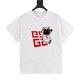 Givenchy's new printed round neck short sleeved T-shirt, 100% combed cotton surface