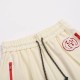 Gucci GG Embroidered Striped Color blocked Pants, with contrasting stripes on both sides of the pant legs and washed looped cotton fabric, versatile and fashionable, suitable for both men and women