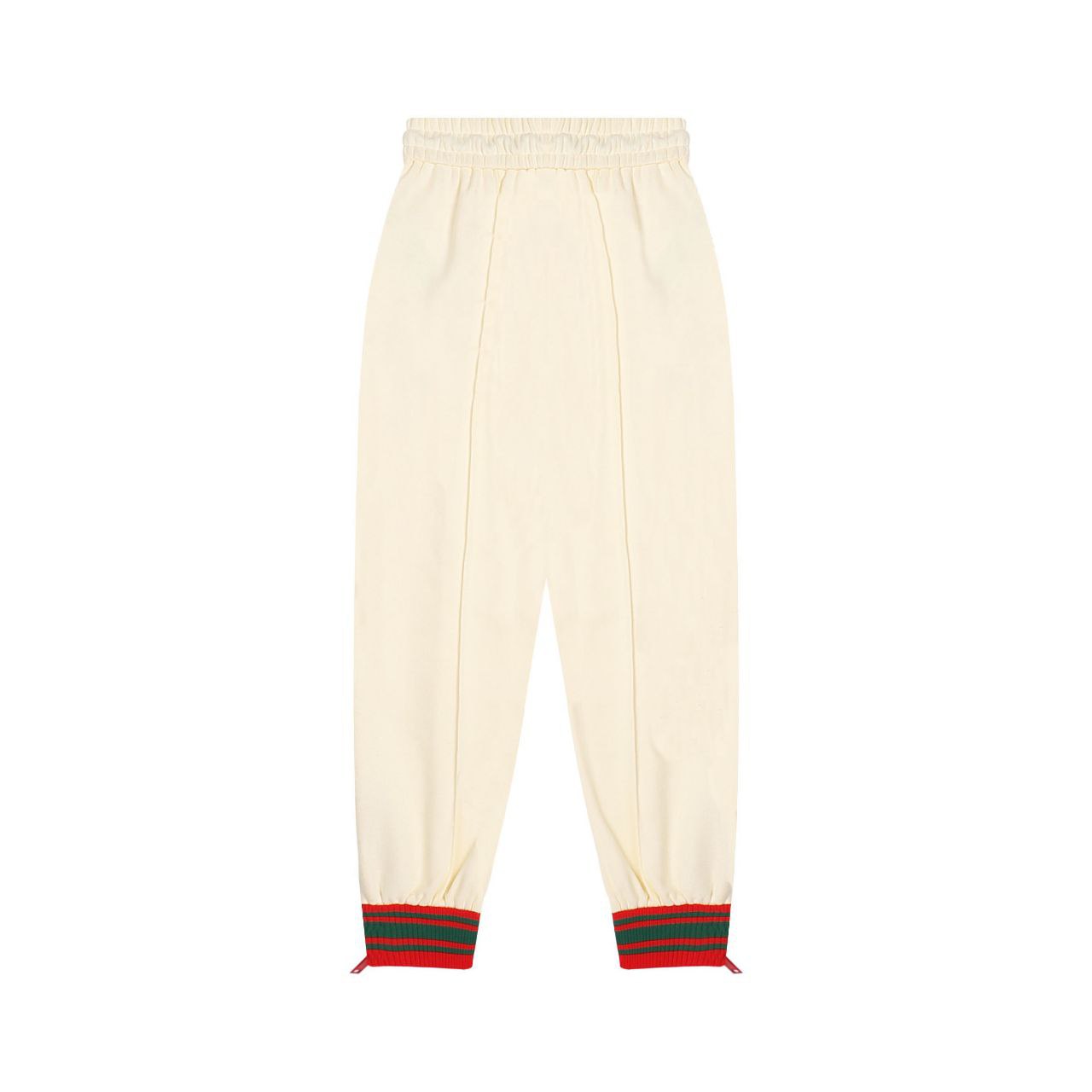 Gucci GG Embroidered Striped Color blocked Pants, with contrasting stripes on both sides of the pant legs and washed looped cotton fabric, versatile and fashionable, suitable for both men and women