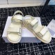 Dior summer hot selling Velcro flat sandals with rivets, original high-end customization