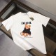 Dior's new short sleeved T-shirt with teddy bear pattern, on sale, comes with full packaging box