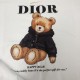 Dior's new short sleeved T-shirt with teddy bear pattern, on sale, comes with full packaging box