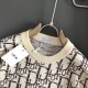 Dior autumn and winter jacquard round neck knitted pullover sweater, unisex, couple