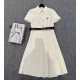 Dior's new embroidered CD dress with pleated hem and CD belt, Complete packaging box