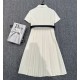 Dior's new embroidered CD dress with pleated hem and CD belt, Complete packaging box