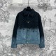 Louis Vuitton, LV autumn and winter vintage denim jacket, gradient color, 100% washed cotton, embroidered logo, complete packaging box, invoice