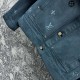 Louis Vuitton, LV autumn and winter vintage denim jacket, gradient color, 100% washed cotton, embroidered logo, complete packaging box, invoice