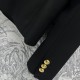 Loewe new style, black short suit jacket, three-dimensional cutting line design, customized gold buckle decoration, lapel design, suitable for daily commuting matching